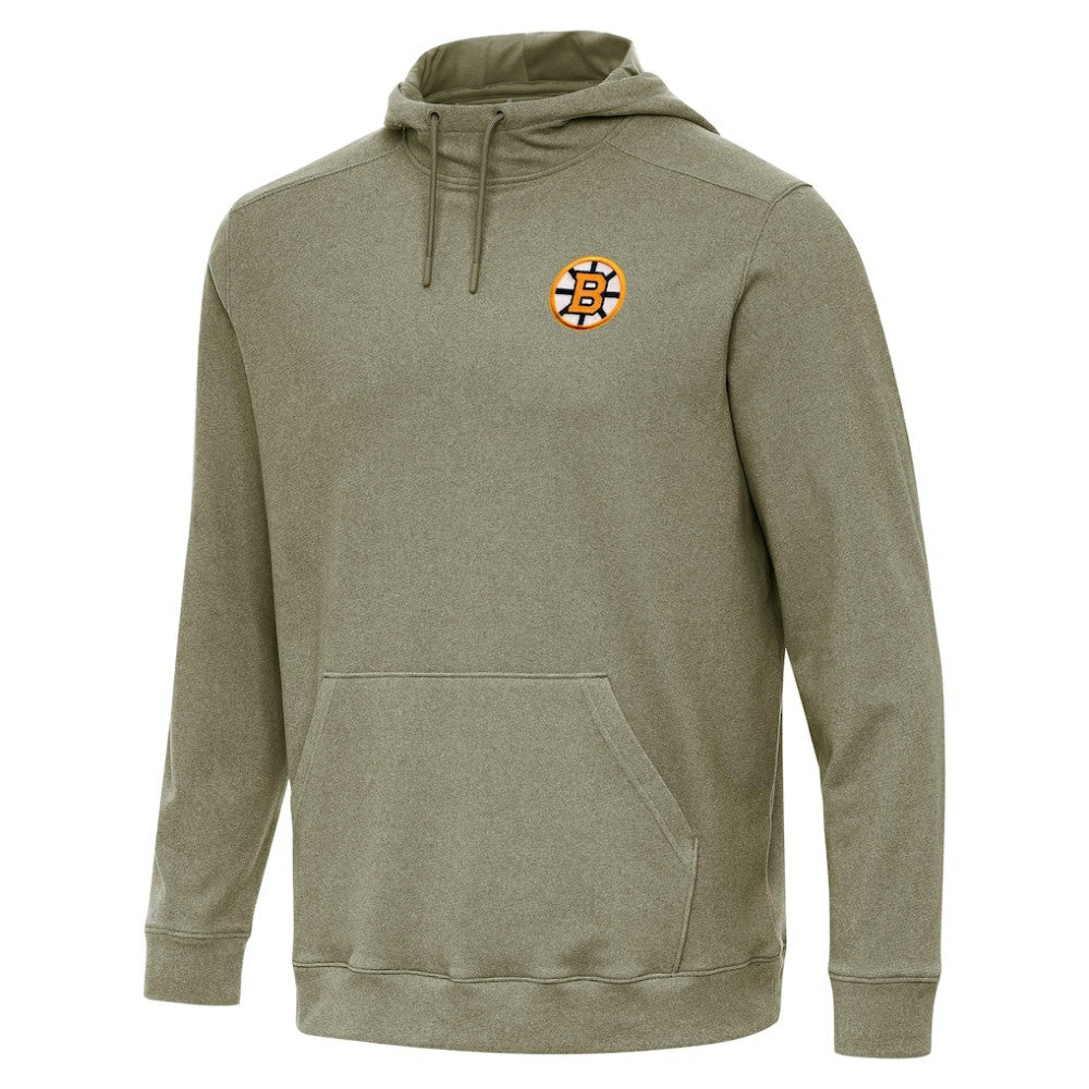 Boston Bruins Antigua Cloud Pullover Hoodie - Olive Hoodies