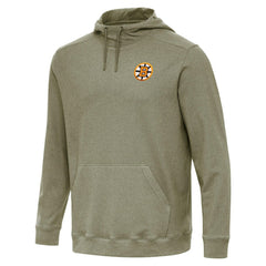 Boston Bruins Antigua Cloud Pullover Hoodie - Olive Hoodies