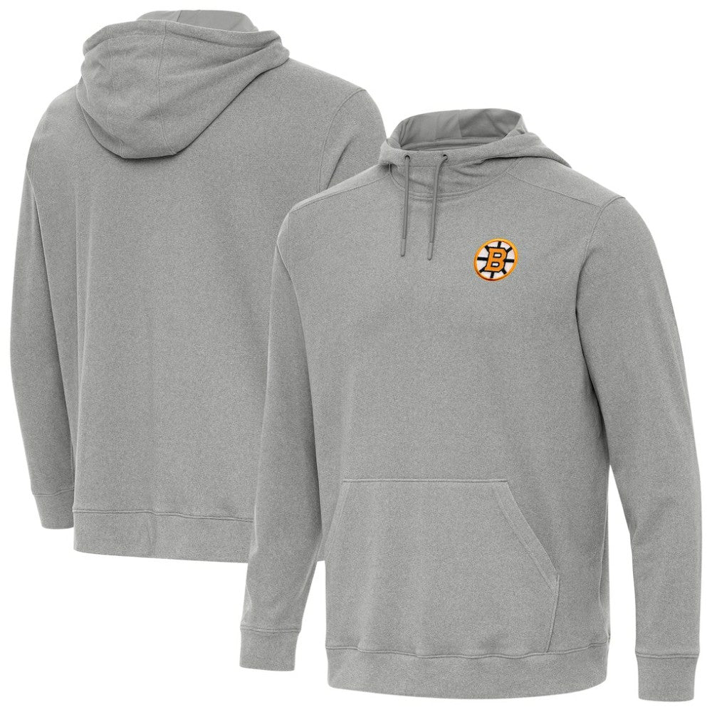 Boston Bruins Antigua Cloud Pullover Hoodie - Heather Gray Hoodies