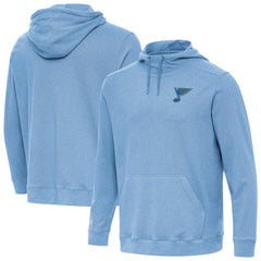 St. Louis Blues Antigua Cloud Pullover Hoodie - Heather Blue Hoodies