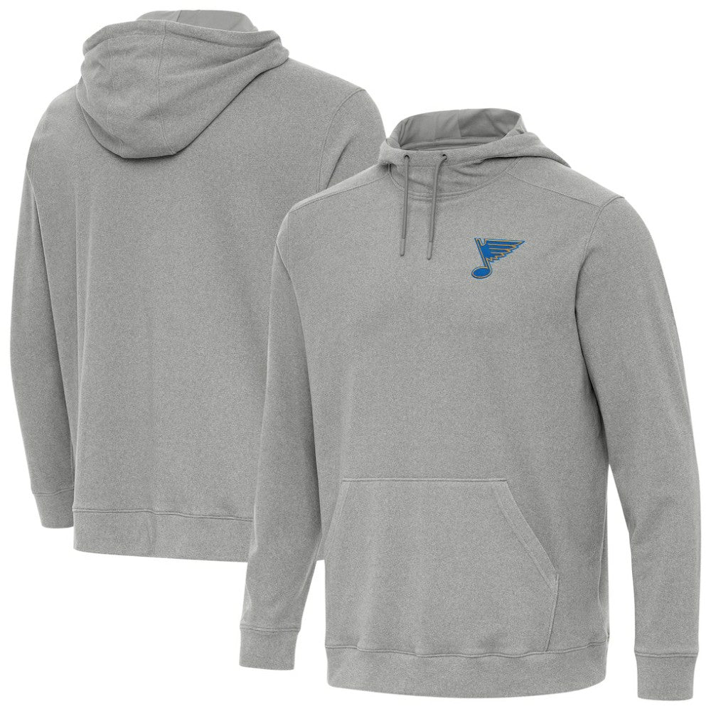 St. Louis Blues Antigua Cloud Pullover Hoodie - Heather Gray Hoodies