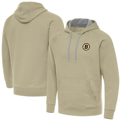 Boston Bruins Antigua Victory Pullover Hoodie - Khaki Hoodies