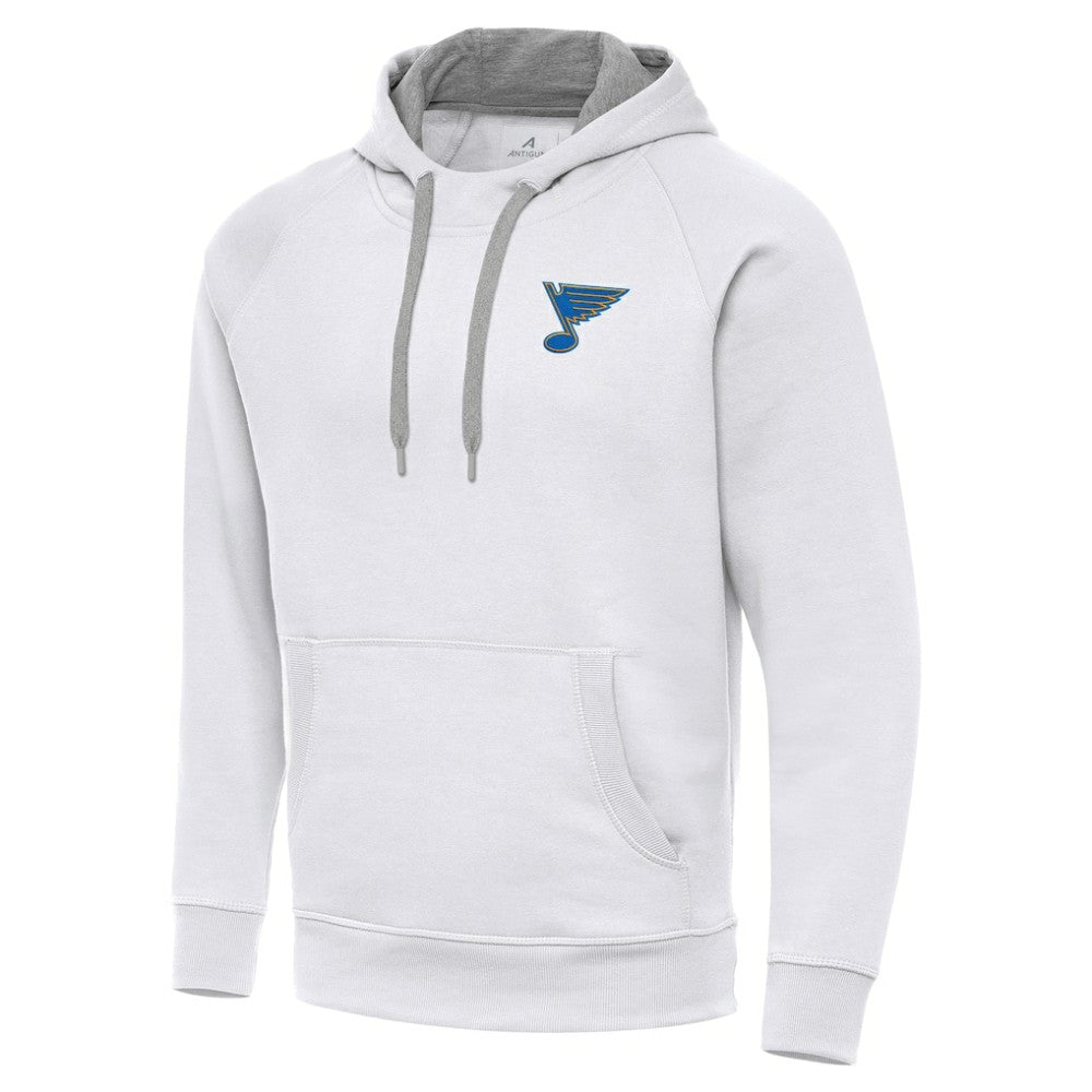 St. Louis Blues Antigua Victory Pullover Hoodie - White Hoodies