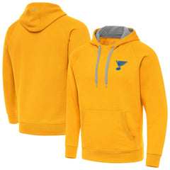 St. Louis Blues Antigua Victory Pullover Hoodie - Gold Hoodies