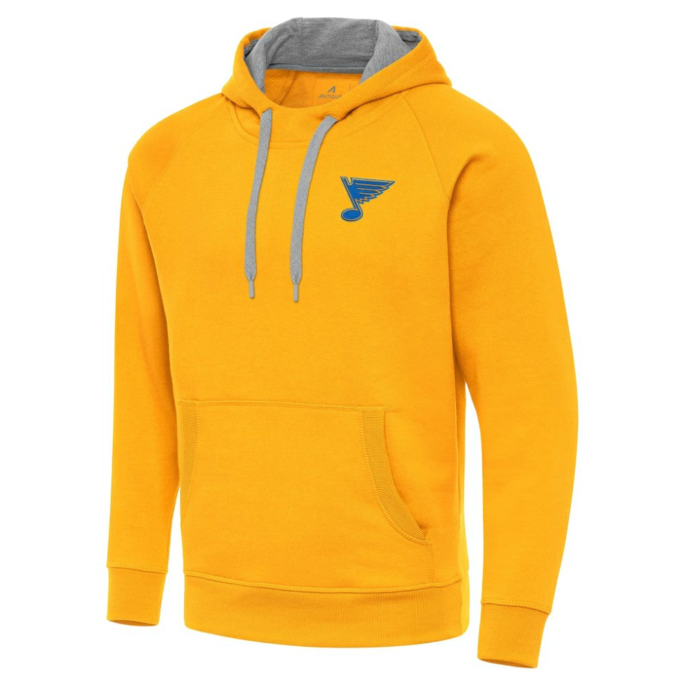 St. Louis Blues Antigua Victory Pullover Hoodie - Gold Hoodies