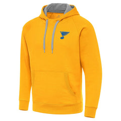 St. Louis Blues Antigua Victory Pullover Hoodie - Gold Hoodies
