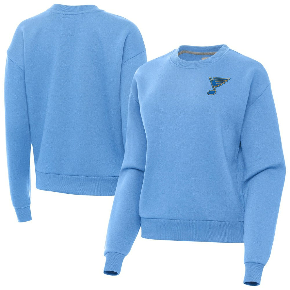 St. Louis Blues Antigua Women's Victory Pullover Sweatshirt - Blue Sweatshirts