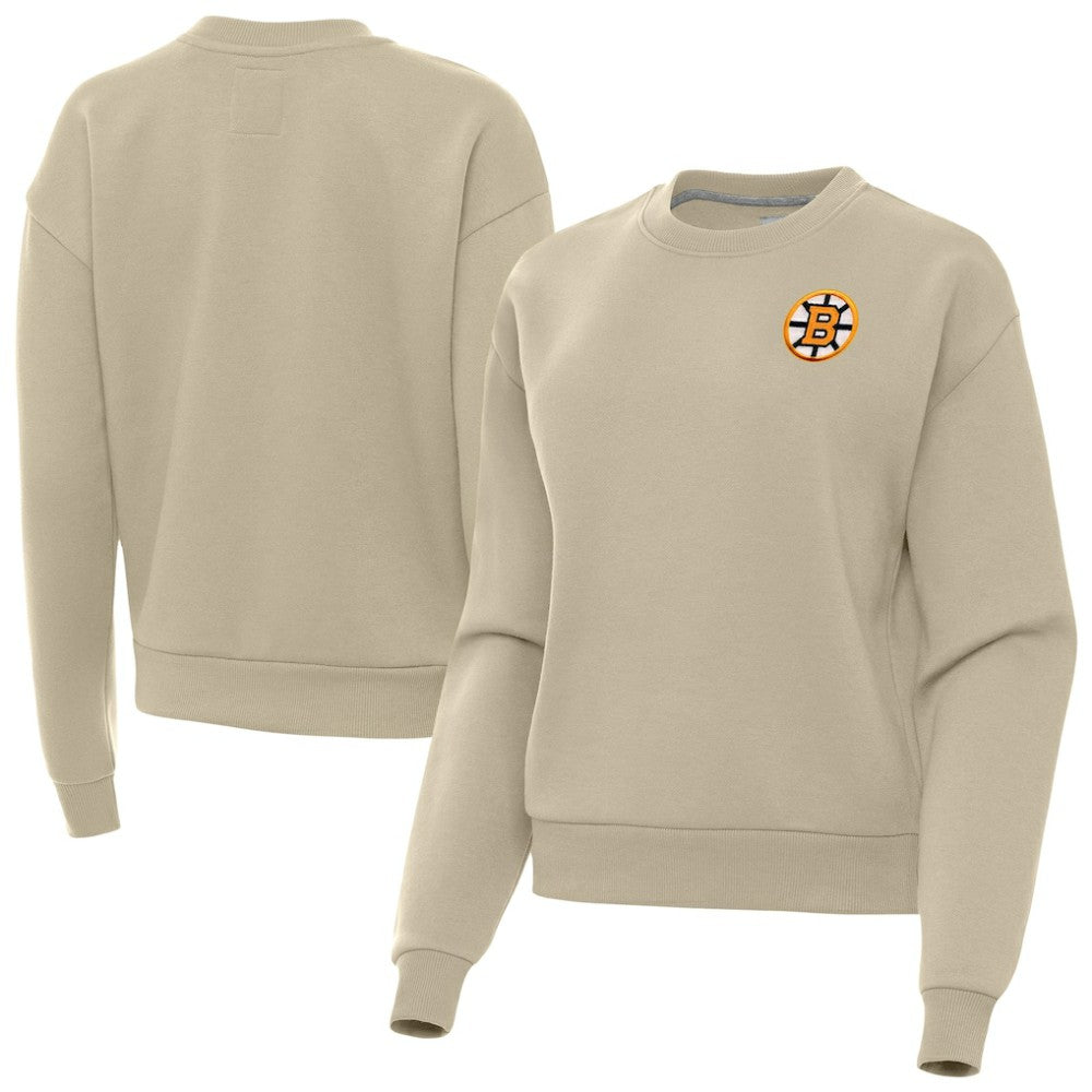 Boston Bruins Antigua Women's Victory Pullover Sweatshirt - Khaki Sweatshirts