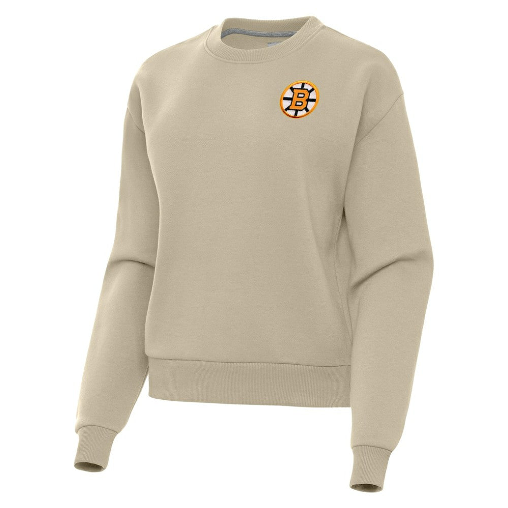 Boston Bruins Antigua Women's Victory Pullover Sweatshirt - Khaki Sweatshirts