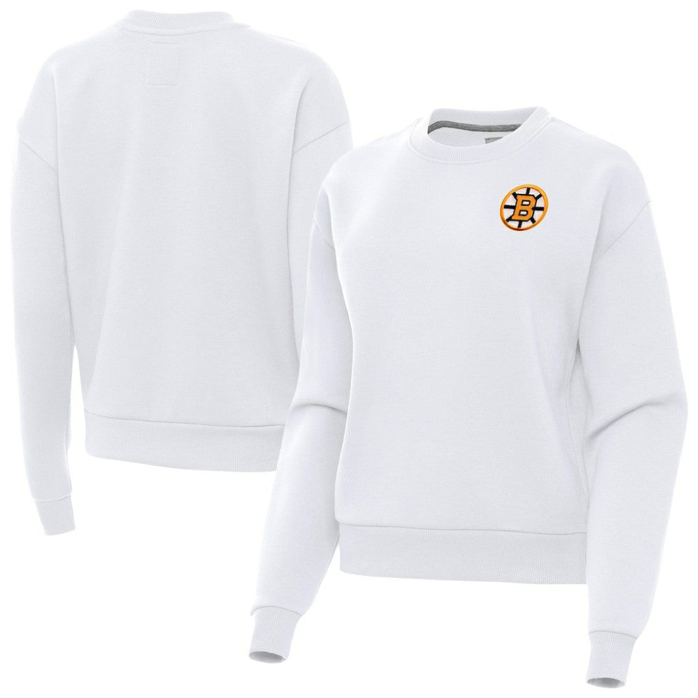 Boston Bruins Antigua Women's Victory Pullover Sweatshirt - White Sweatshirts