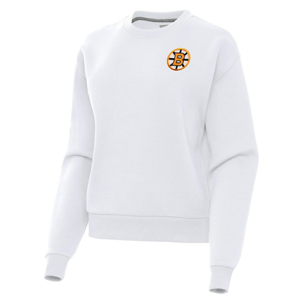 Boston Bruins Antigua Women's Victory Pullover Sweatshirt - White Sweatshirts