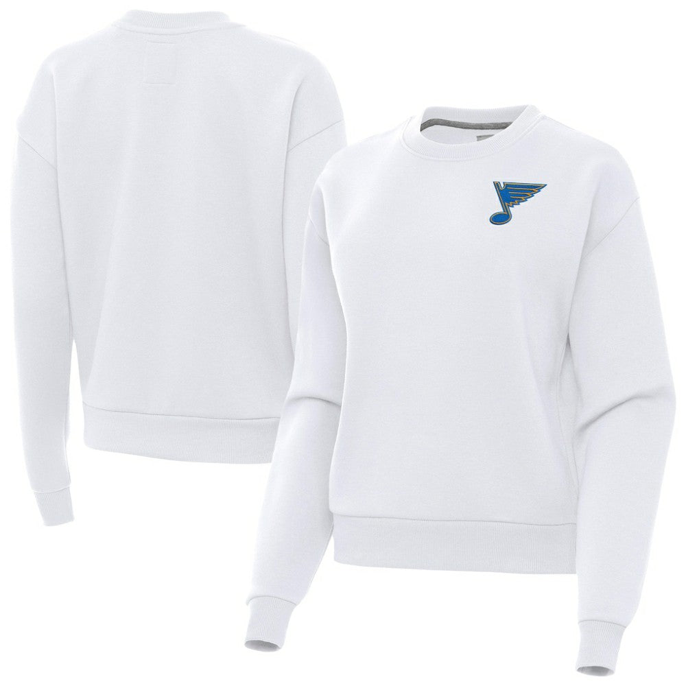 St. Louis Blues Antigua Women's Victory Pullover Sweatshirt - White Sweatshirts