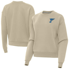 St. Louis Blues Antigua Women's Victory Pullover Sweatshirt - Khaki Sweatshirts