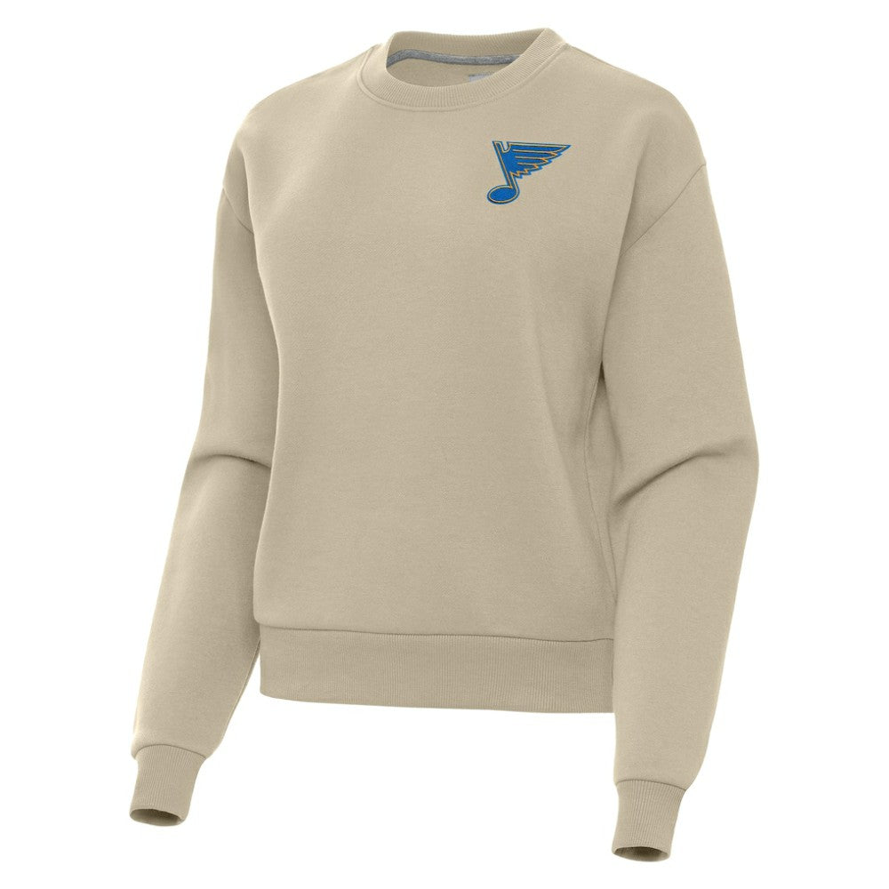St. Louis Blues Antigua Women's Victory Pullover Sweatshirt - Khaki Sweatshirts