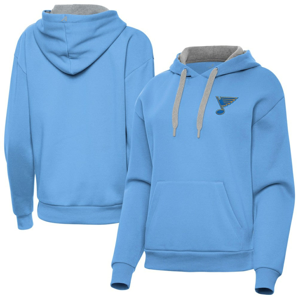 St. Louis Blues Antigua Women's Victory Pullover Hoodie - Blue Hoodies