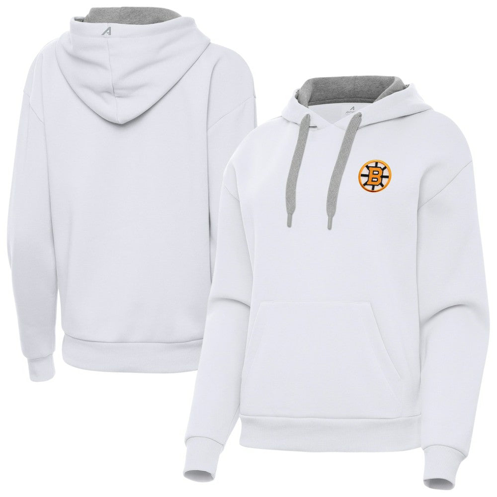 Boston Bruins Antigua Women's Victory Pullover Hoodie - White Hoodies