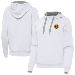 Boston Bruins Antigua Women's Victory Pullover Hoodie - White Hoodies