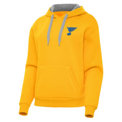 St. Louis Blues Antigua Women's Victory Pullover Hoodie - Gold Hoodies