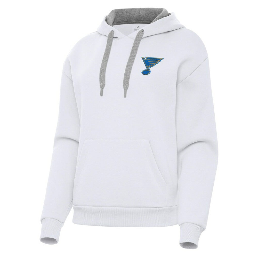 St. Louis Blues Antigua Women's Victory Pullover Hoodie - White Hoodies