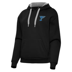 St. Louis Blues Antigua Women's Victory Pullover Hoodie - Black Hoodies