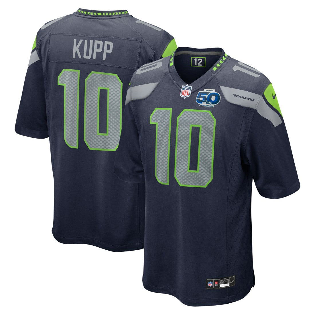 Cooper Kupp Seattle Seahawks Team 50th Season Game Jersey - College Navy sale