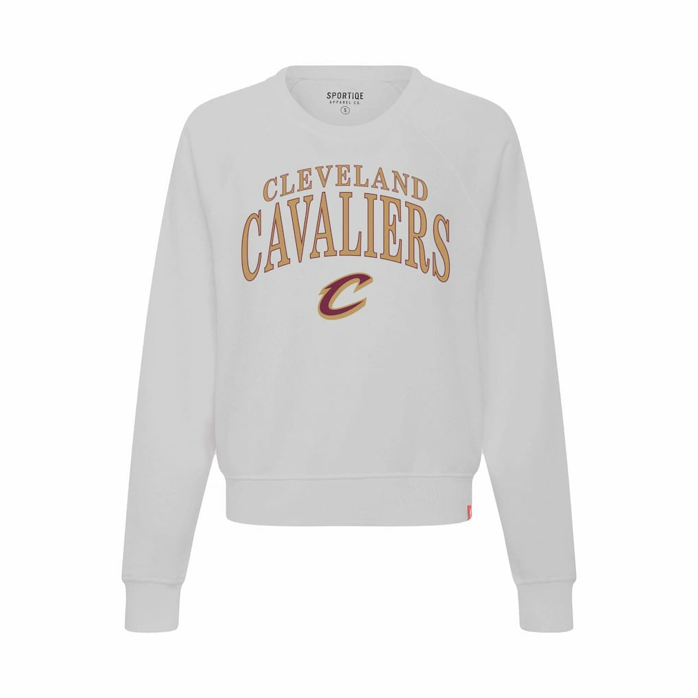 Cleveland Cavaliers Sportiqe Women's Genuine Issue Collection Ashlyn Cropped Sweatshirt sale - Gray on sale