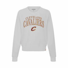 Cleveland Cavaliers Sportiqe Women's Genuine Issue Collection Ashlyn Cropped Sweatshirt sale - Gray on sale
