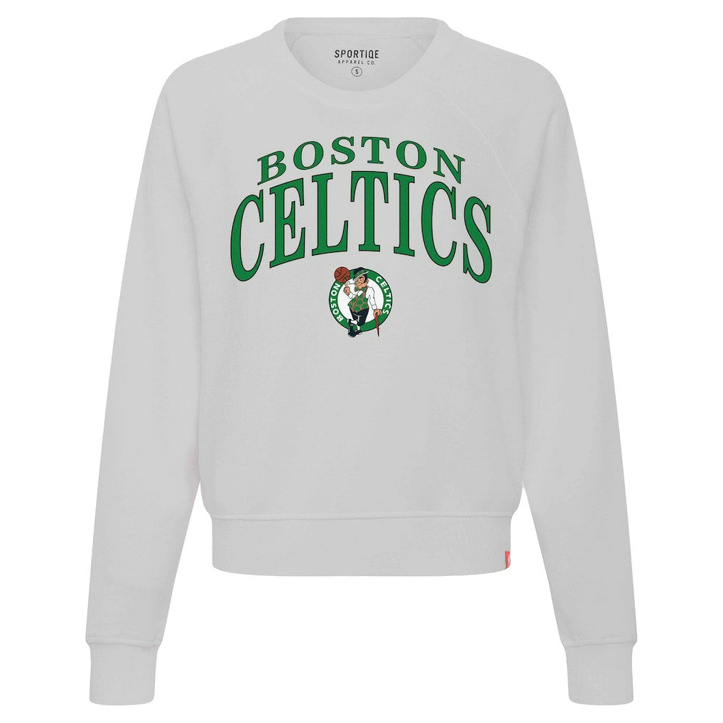 Boston Celtics Sportiqe Women's Genuine Issue Collection Ashlyn Cropped Sweatshirt - Gray outlet