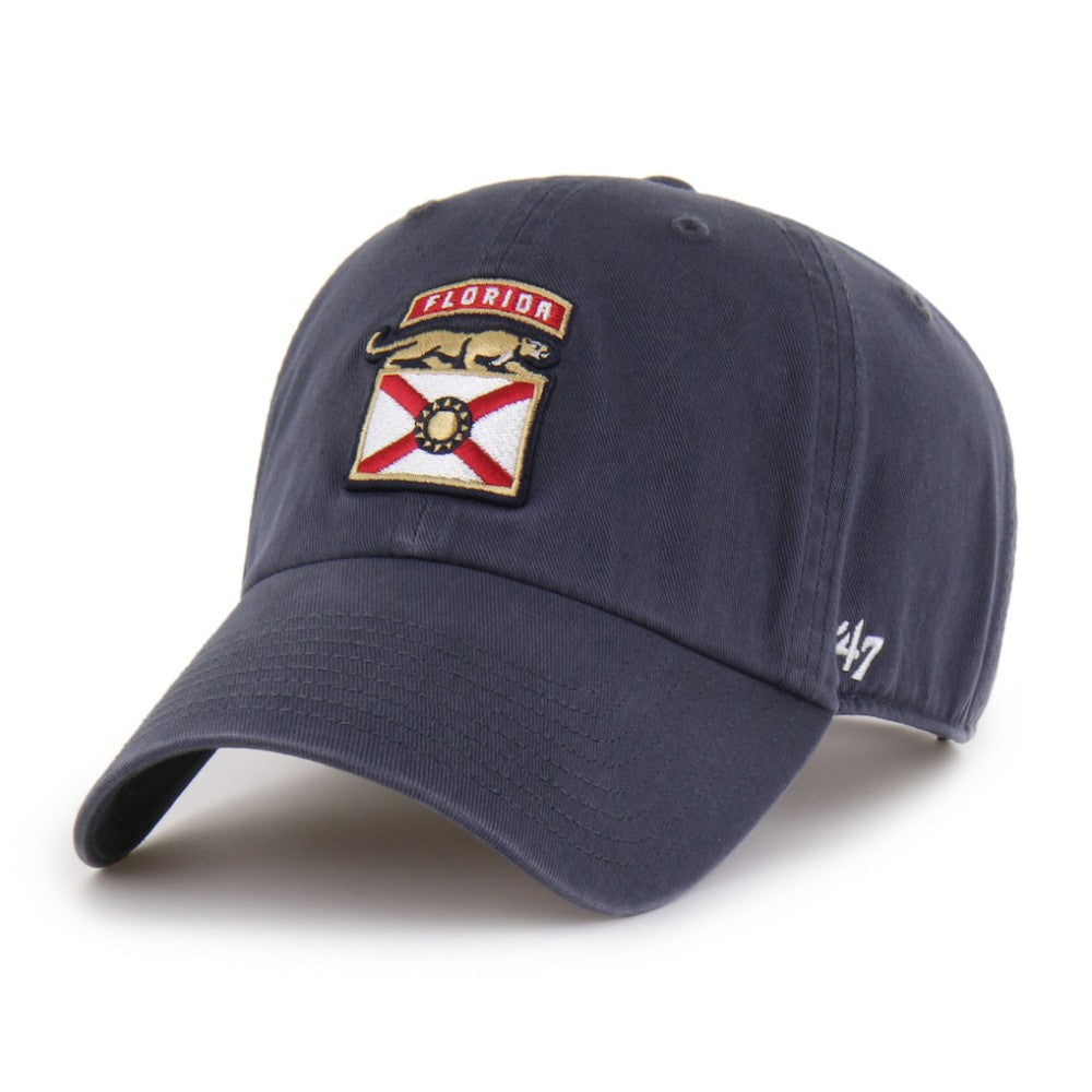 Florida Panthers '47 Alternate Logo Clean Up Adjustable Hat - Navy Hats