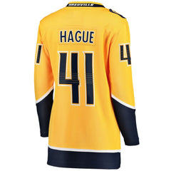 Nicolas Hague Nashville Predators Fanatics Women's Home Breakaway Jersey - Gold Jerseys