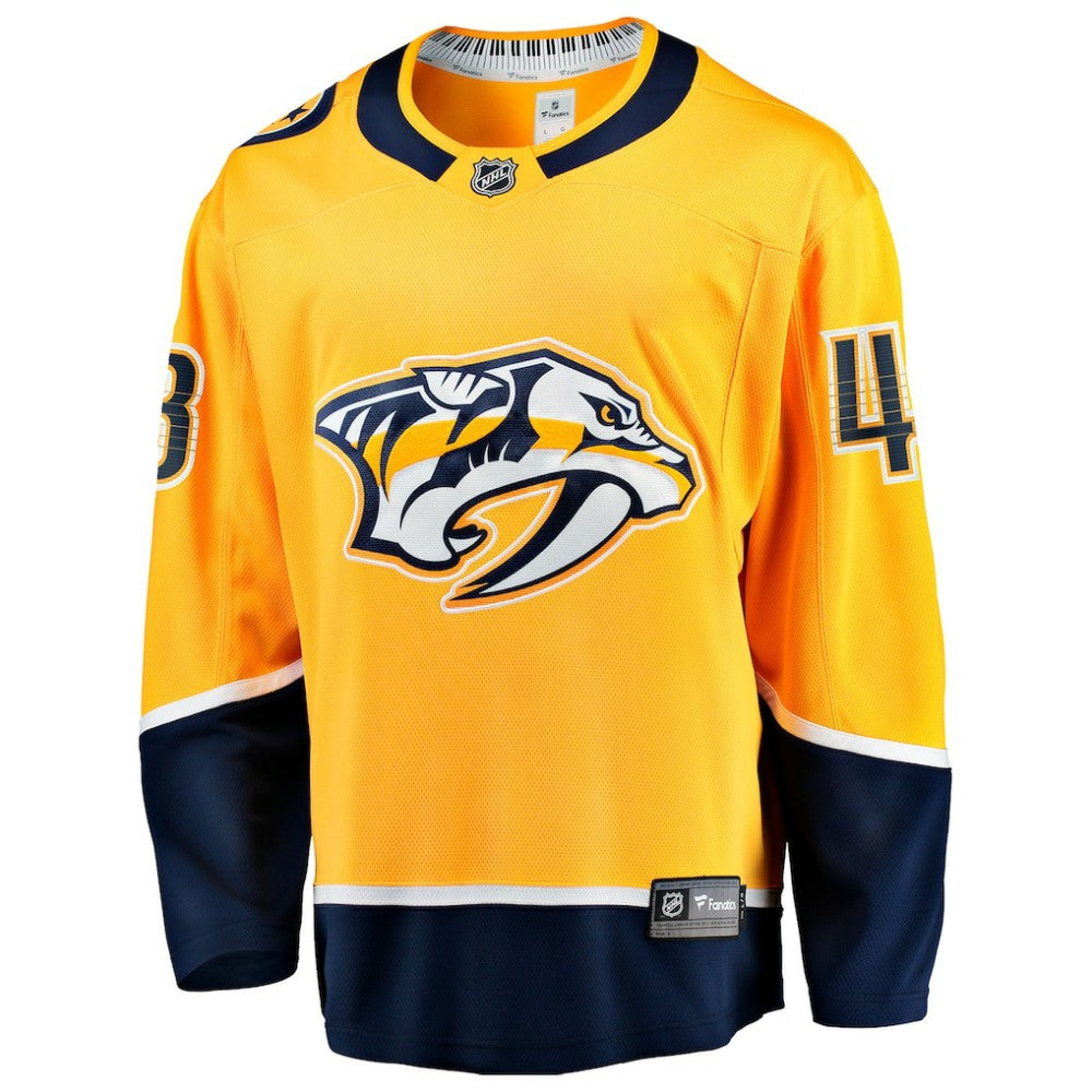 Nick Perbix Nashville Predators Fanatics Home Breakaway Jersey - Gold Jerseys