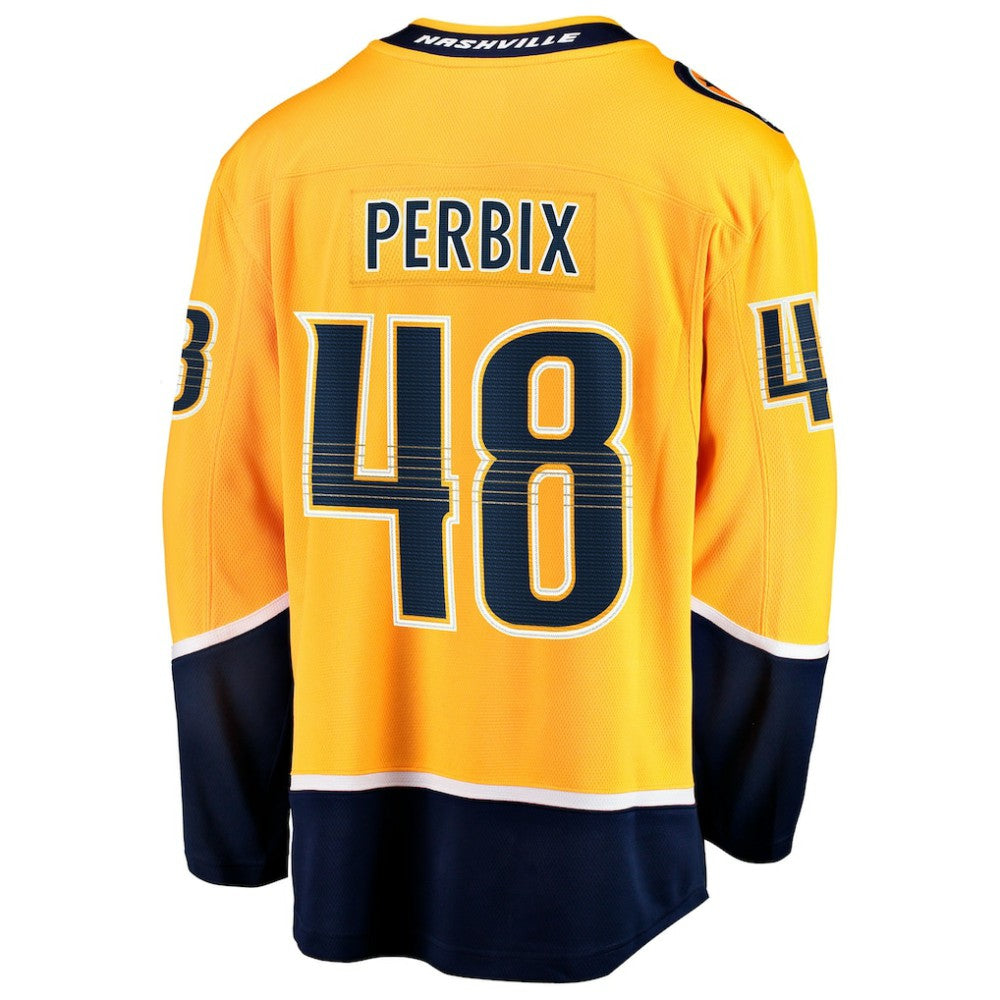 Nick Perbix Nashville Predators Fanatics Home Breakaway Jersey - Gold Jerseys