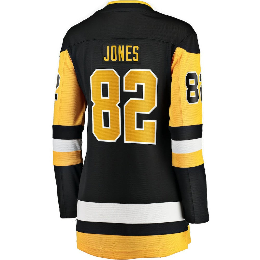 Caleb Jones Pittsburgh Penguins Fanatics Women's Home Breakaway Jersey - Black Jerseys