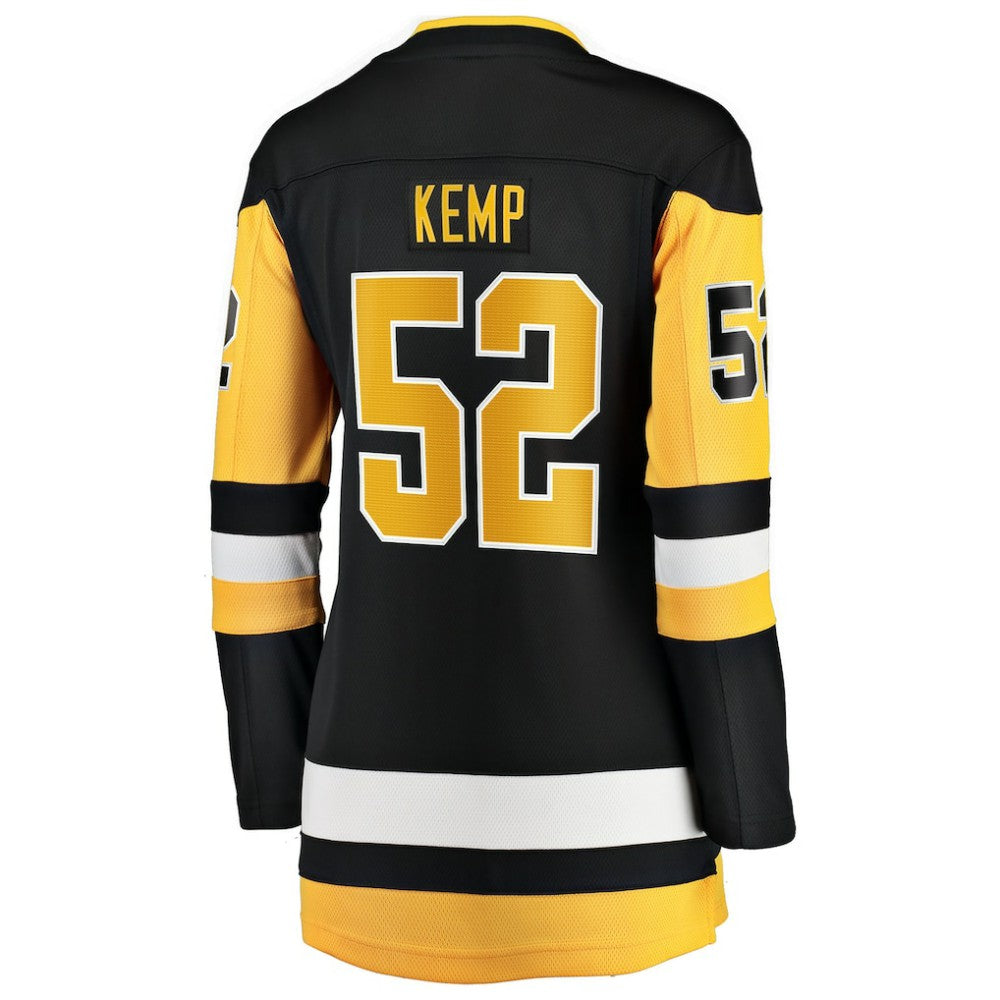 Philip Kemp Pittsburgh Penguins Fanatics Women's Home Breakaway Jersey - Black Jerseys