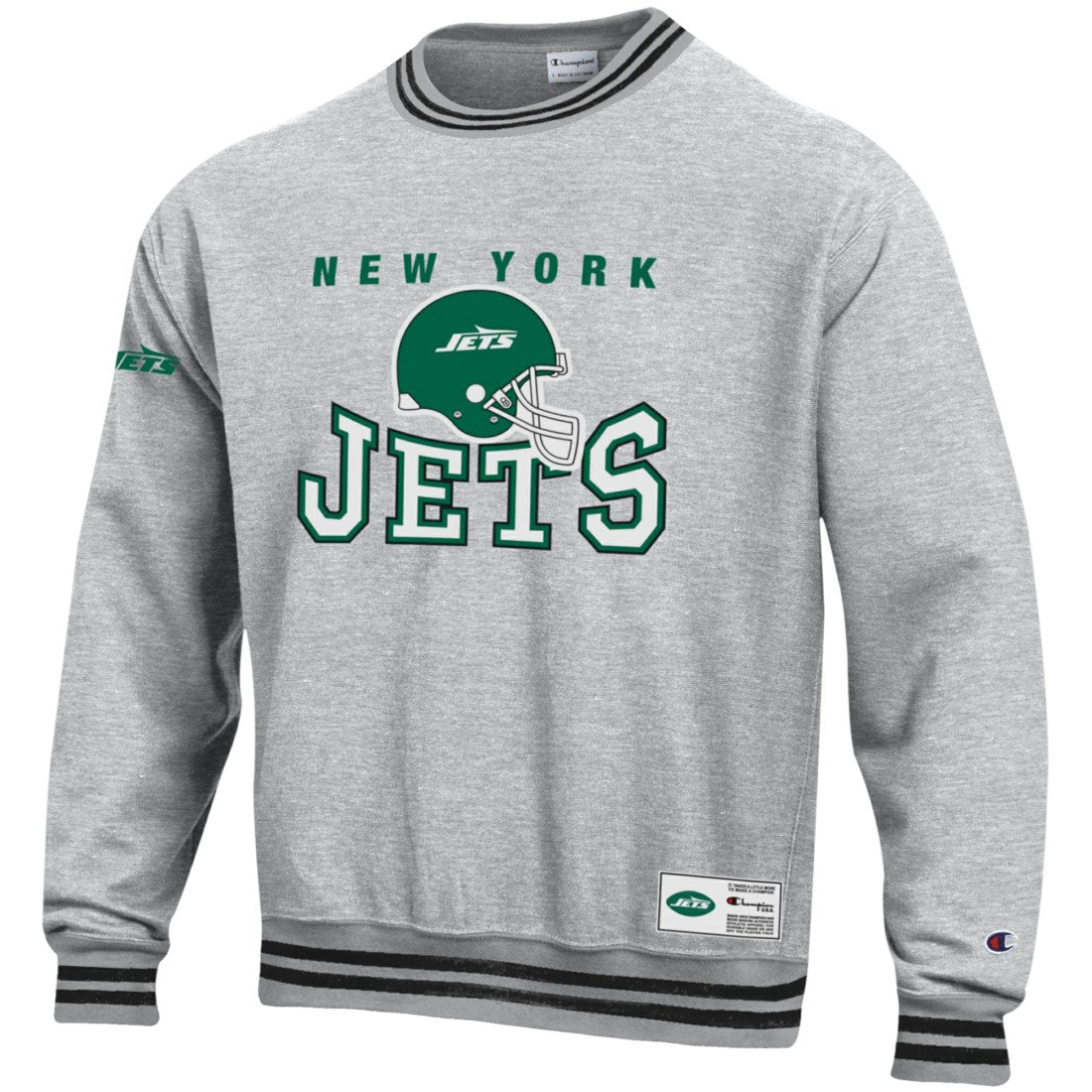 New York Jets Champion Reverse Weave Fleece Sweatshirt - Gray sale