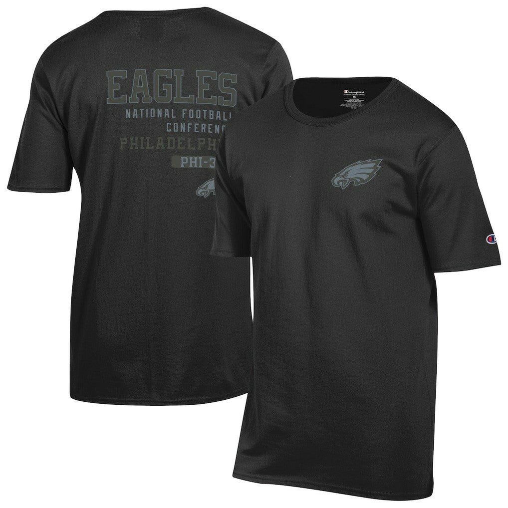 Philadelphia Eagles Champion Tonal Logo T-Shirt - Black on sale