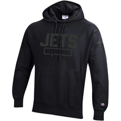 New York Jets Champion Tonal Reverse Weave Fleece Hoodie - Black on sale