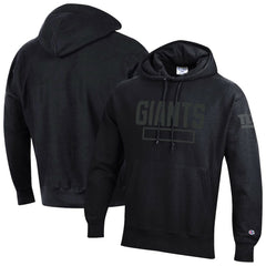 New York Giants Champion Tonal Reverse Weave Fleece Hoodie - Black outlet