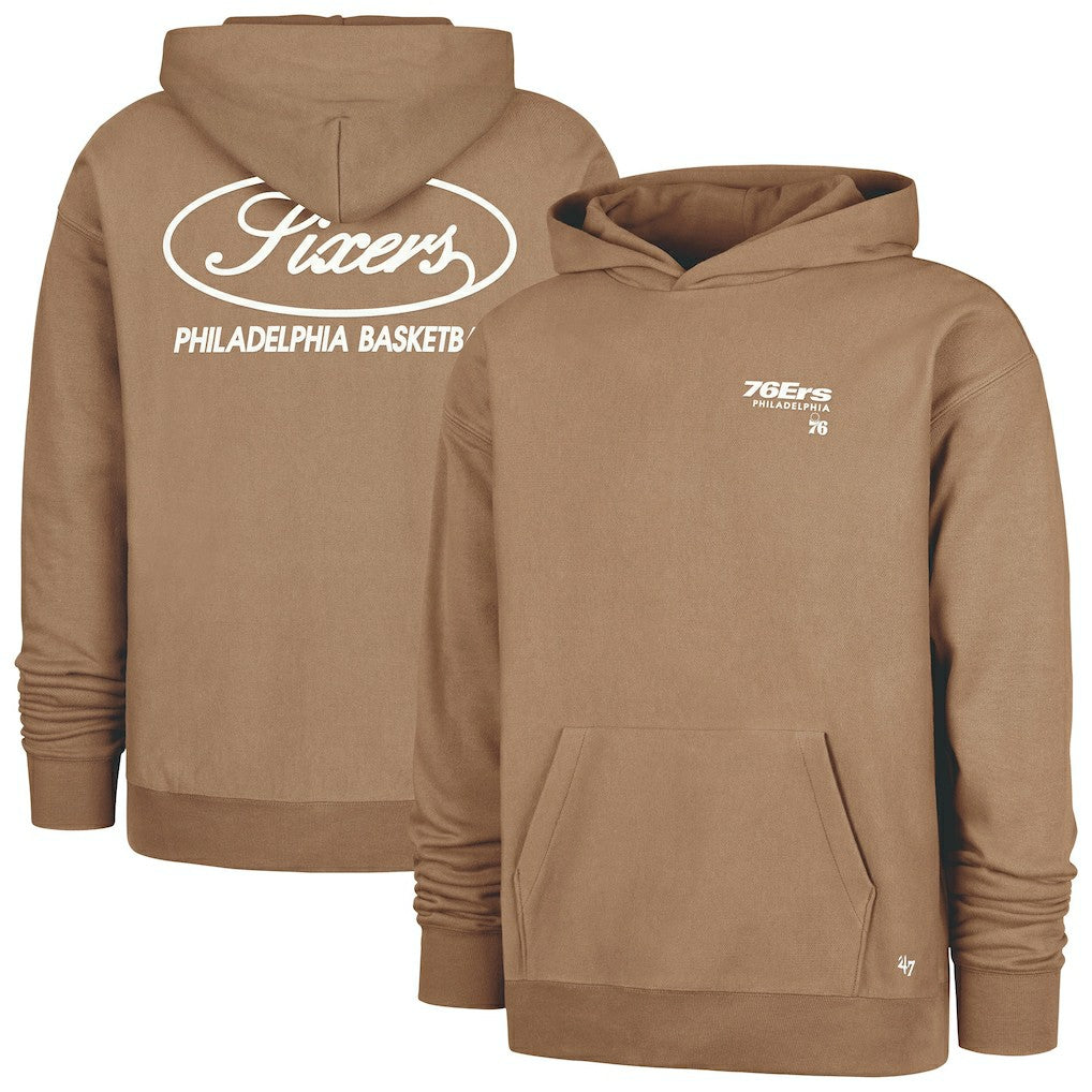 Philadelphia 76ers '47 Triple Double Foundation Premium Hoodie Sweatshirt - Khaki cheap