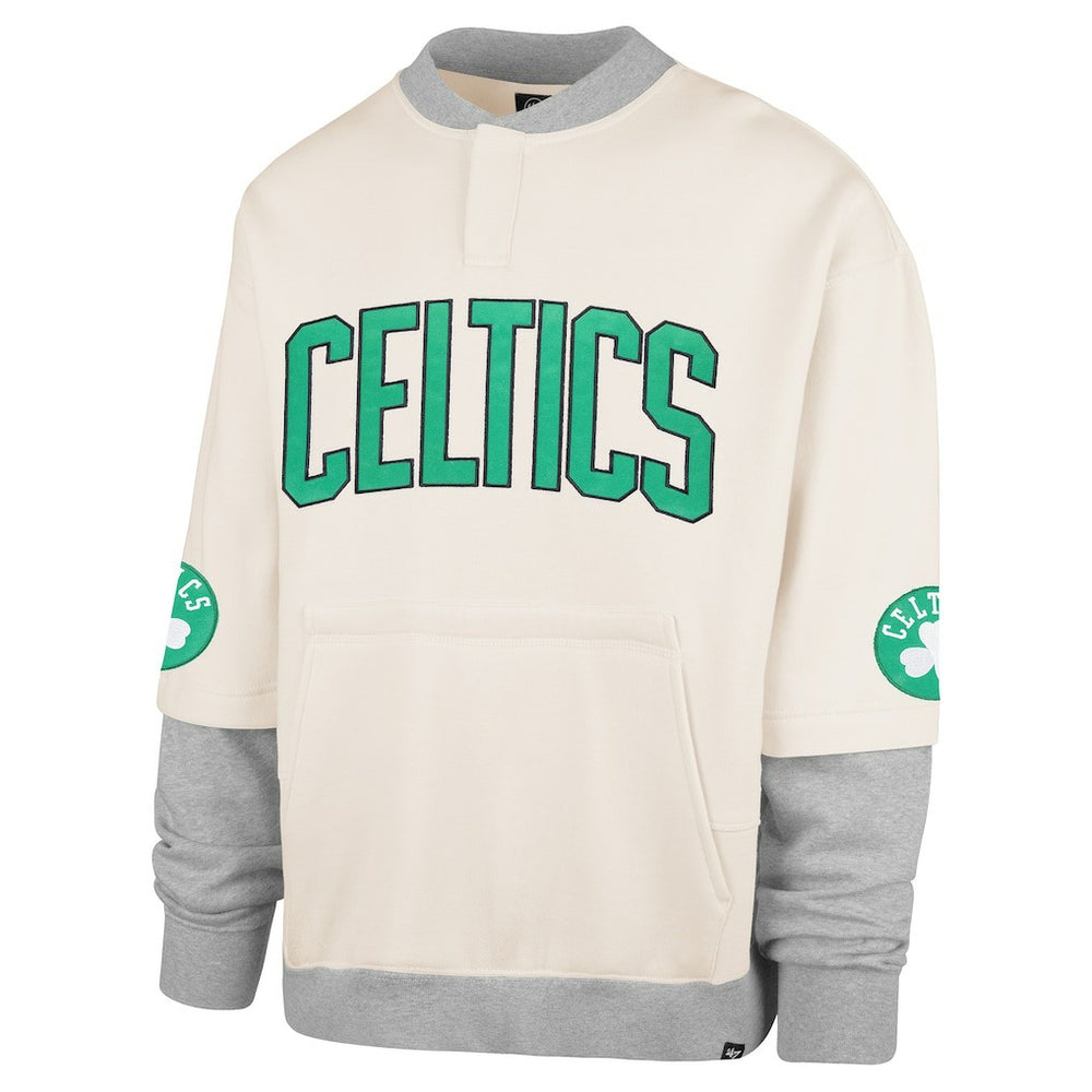 Boston Celtics '47 Crossover Collection Trifecta Double Layered Fleece Sweatshirt - Cream cheap