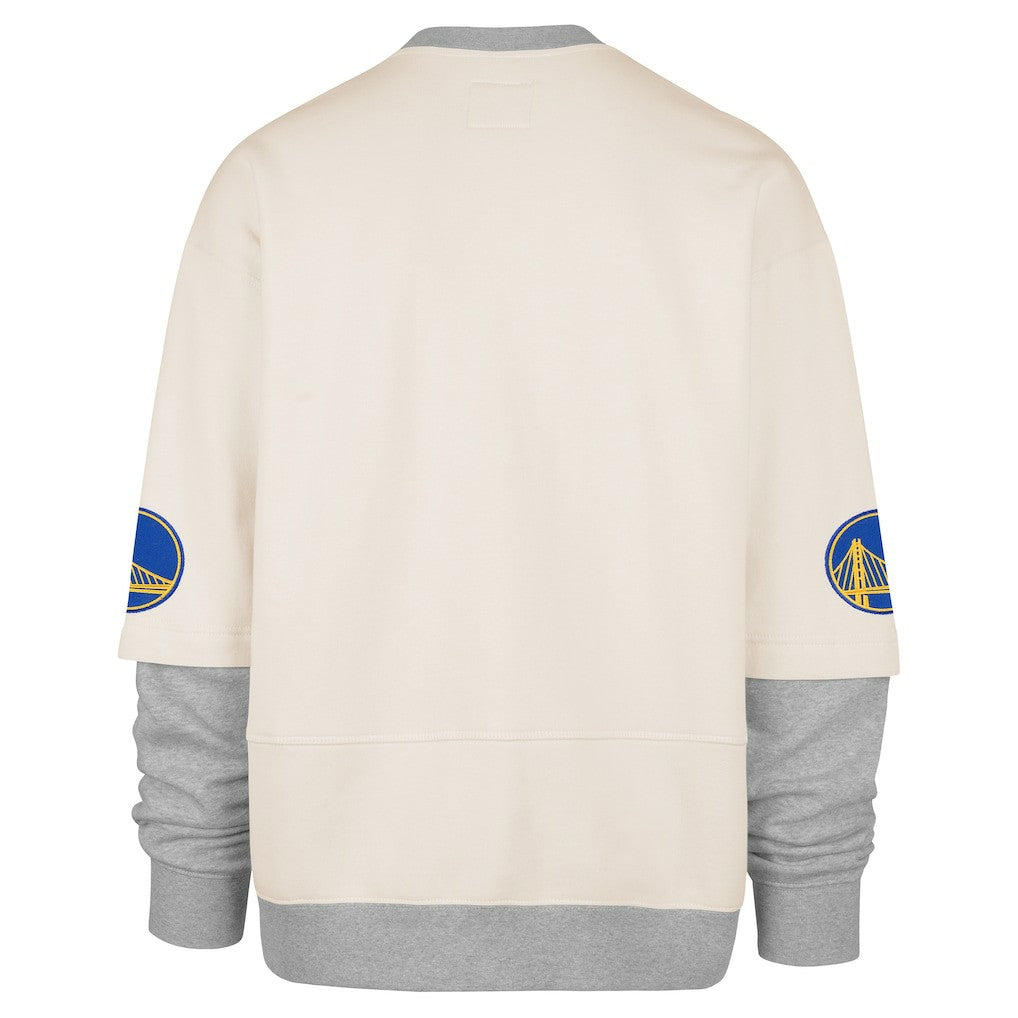 Golden State Warriors '47 Crossover Collection Trifecta Double Layered Fleece Sweatshirt sale - Cream cheap