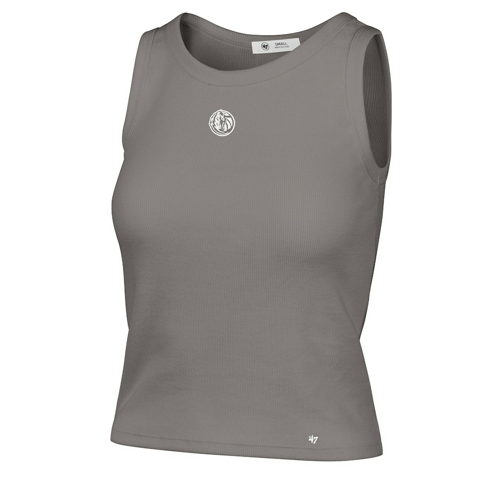 Dallas Mavericks '47 Women's Cropped Skyhook Baby Rib Tank sale - Gray for sale