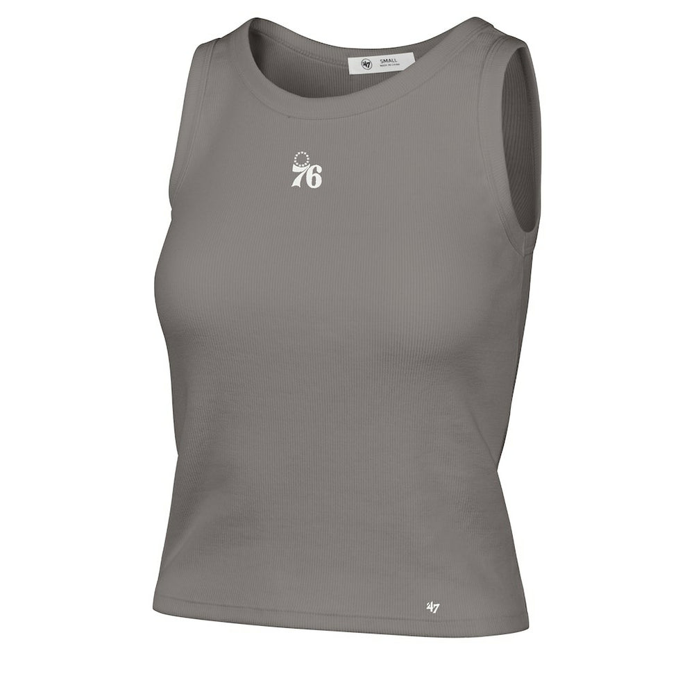 Philadelphia 76ers '47 Women's Cropped Skyhook Baby Rib Tank - Gray online