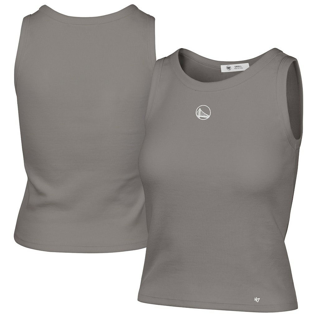 Golden State Warriors '47 Women's Cropped Skyhook Baby Rib Tank sale - Gray sale