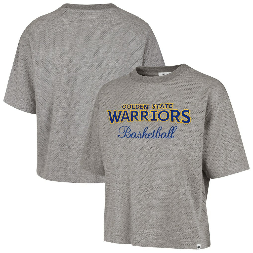 Golden State Warriors '47 Women's Pivot Drop Needle Cropped T-Shirt sale - Gray online