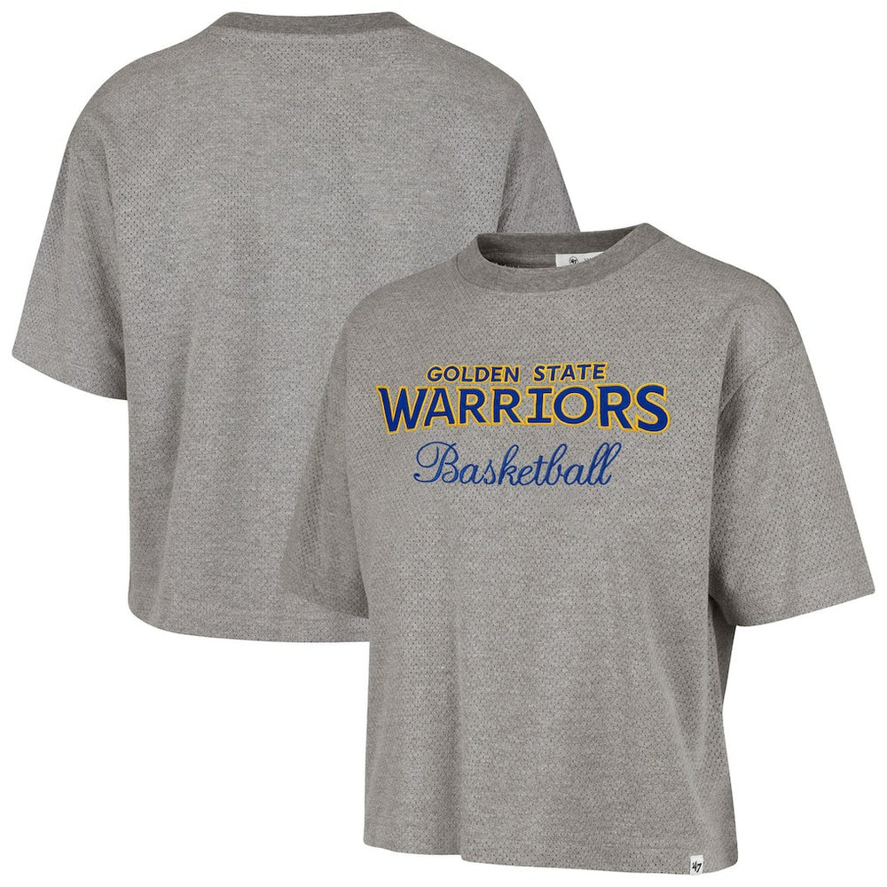 Golden State Warriors '47 Women's Pivot Drop Needle Cropped T-Shirt sale - Gray online