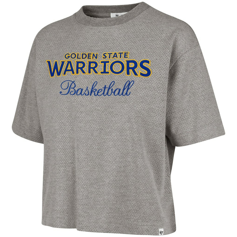 Golden State Warriors '47 Women's Pivot Drop Needle Cropped T-Shirt sale - Gray online