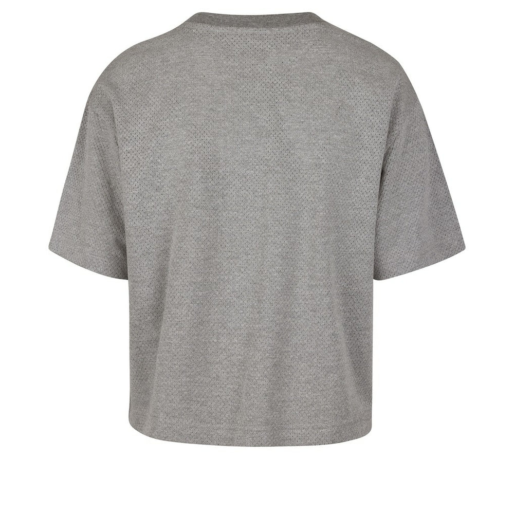 New York Knicks '47 Women's Pivot Drop Needle Cropped T-Shirt - Gray cheap