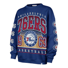 Philadelphia 76ers '47 Women's Go Big Oversized Sweatshirt - Royal discount