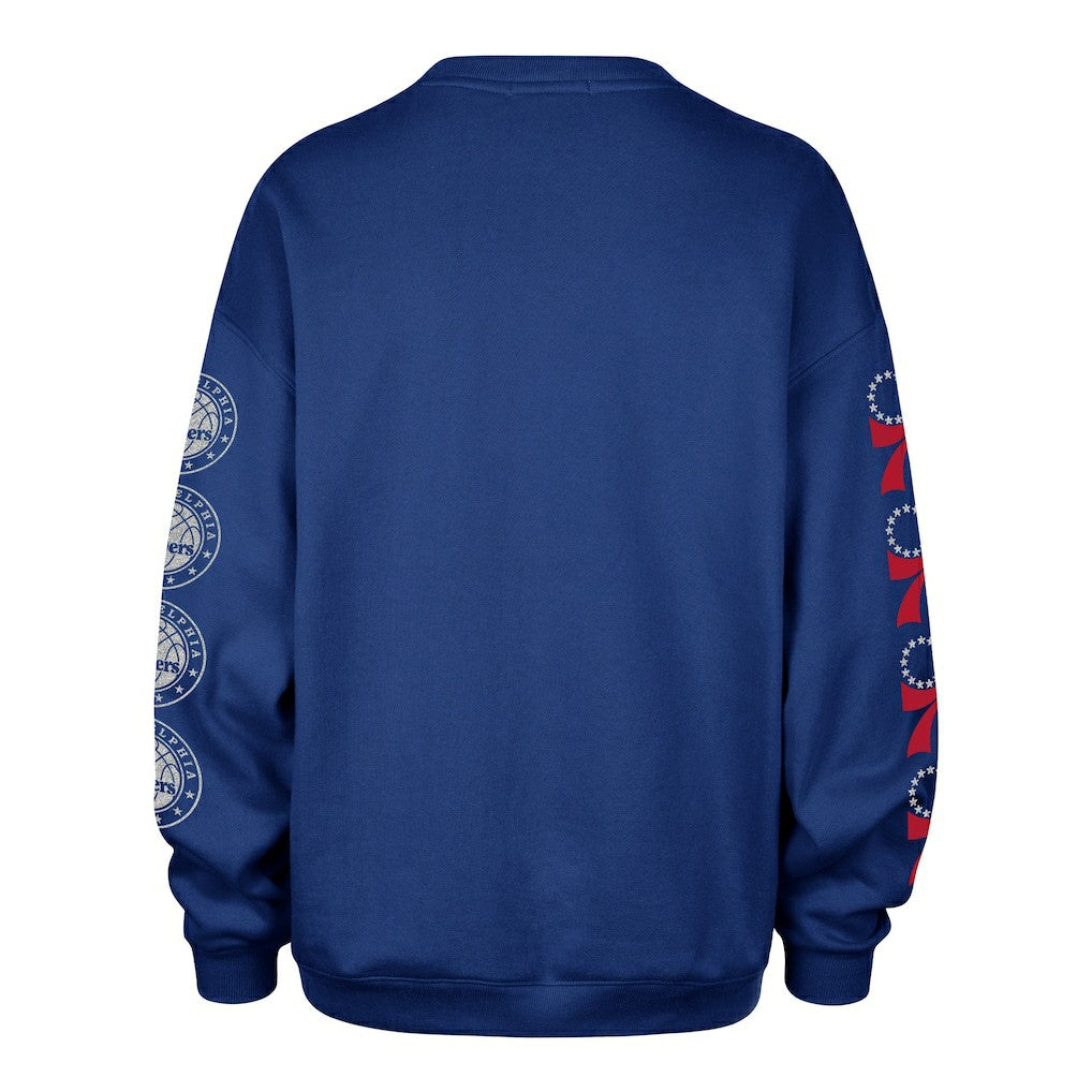 Philadelphia 76ers '47 Women's Go Big Oversized Sweatshirt - Royal discount